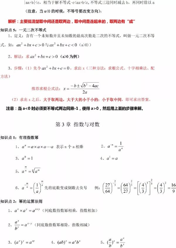 成人高考數(shù)學知識點有哪些？知識點歸納匯總！-3