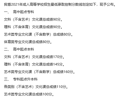22個省份！2021年成考錄取分?jǐn)?shù)線公布！-23