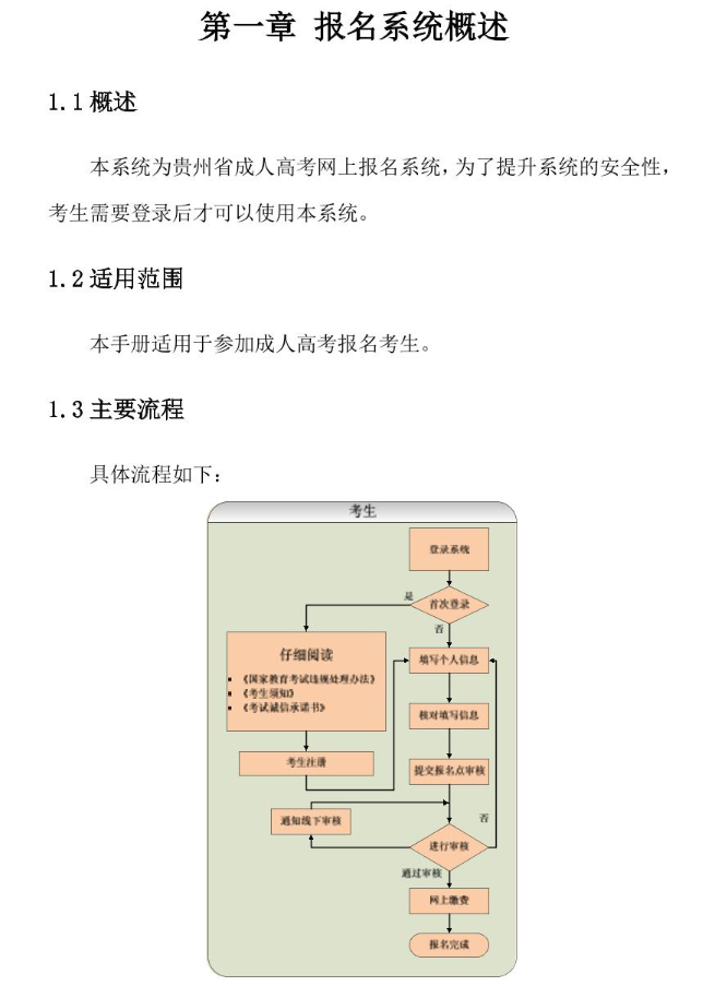 貴州省2024年成人高?？荚囌猩W(wǎng)上報名操作手冊